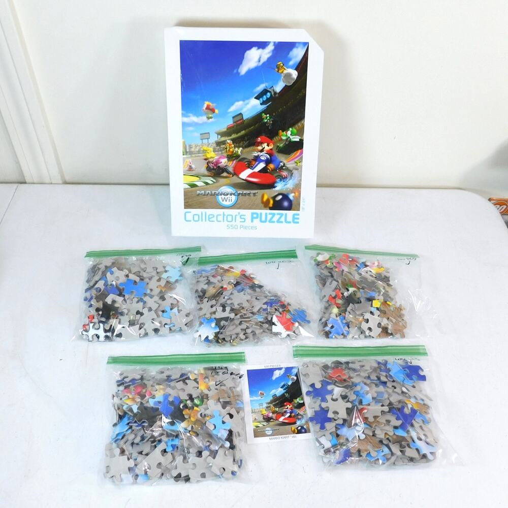 USAopoly Nintendo Mario Kart Wii Collectors Puzzle Complete Counted 18x24
